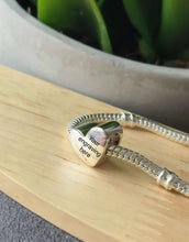 Load image into Gallery viewer, Plain engraving heart charm in silver