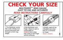 Load image into Gallery viewer, Ring guage/ finger sizer (to keep, order packs include returnable guages).