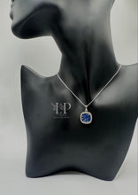 Load image into Gallery viewer, Sophia square cushion pendant in silver