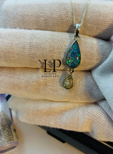 Load image into Gallery viewer, Double teardrop pendant silver
