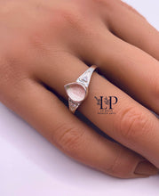 Load image into Gallery viewer, Lucy teardrop ring with CZ in silver