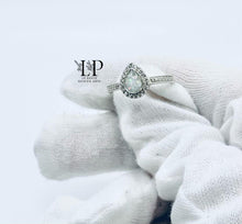 Load image into Gallery viewer, Isla teardrop diamanté ring silver