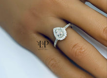 Load image into Gallery viewer, Isla teardrop diamanté ring silver