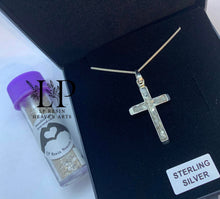 Load image into Gallery viewer, 3D cross pendant silver