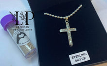 Load image into Gallery viewer, 3D cross pendant with ball chain mens/unisex