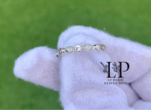 Load image into Gallery viewer, Maya marquise half band in silver with CZ