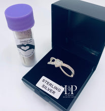 Load image into Gallery viewer, Tessa twisted heart ring in silver (rope effect)
