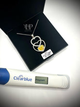 Load image into Gallery viewer, Triple the love pendant in silver with CZ