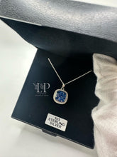 Load image into Gallery viewer, Sophia square cushion pendant in silver