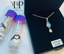 Load image into Gallery viewer, Double teardrop pendant silver