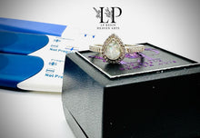 Load image into Gallery viewer, Isla teardrop diamanté ring silver