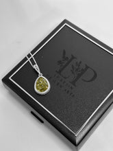 Load image into Gallery viewer, Rope pear drop pendant in silver