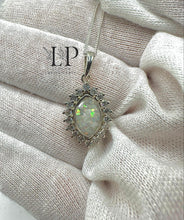 Load image into Gallery viewer, Princess marquise pendant in silver with CZ