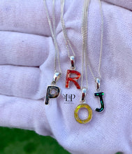 Load image into Gallery viewer, Initial letter pendant in silver
