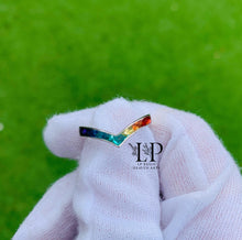 Load image into Gallery viewer, Hope wishbone ring in silver