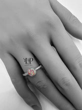 Load image into Gallery viewer, Poppy ring in silver with CZ