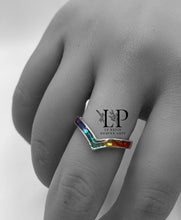 Load image into Gallery viewer, Hope wishbone ring in silver