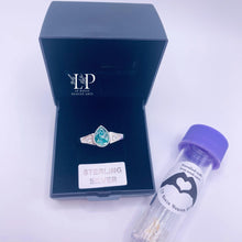 Load image into Gallery viewer, Lucy teardrop ring with CZ in silver