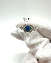 Load image into Gallery viewer, Art deco ring in silver