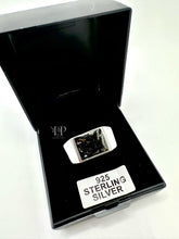 Load image into Gallery viewer, Mens square signet silver ring