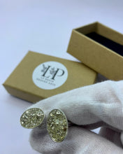 Load image into Gallery viewer, Cufflinks oval silver