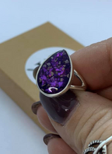 Load image into Gallery viewer, Ellie large Teardrop ring in silver