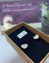 Load image into Gallery viewer, Heart silver stud earrings