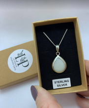 Load image into Gallery viewer, Pear drop solid silver pendant
