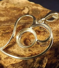 Load image into Gallery viewer, Open heart pendant silver