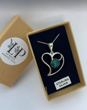 Load image into Gallery viewer, Open heart pendant silver