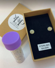 Load image into Gallery viewer, Rope round stud earrings silver