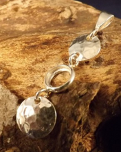 Load image into Gallery viewer, DISCOUNTED ITEM- Hammered silver drop pendant