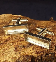 Load image into Gallery viewer, Cufflinks rectangle silver