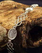Load image into Gallery viewer, Celtic bracelet four stones silver