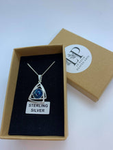 Load image into Gallery viewer, Diamanté double wrap pendant silver