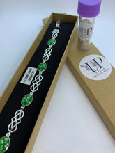 Load image into Gallery viewer, Celtic bracelet four stones silver