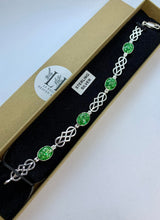 Load image into Gallery viewer, Celtic bracelet four stones silver