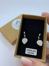 Load image into Gallery viewer, Heart drop earrings silver