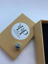 Load image into Gallery viewer, Paw print charm silver