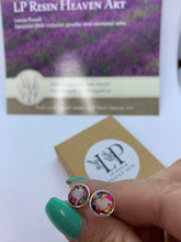 Load image into Gallery viewer, Round stud silver earrings