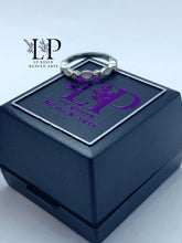 Load image into Gallery viewer, Maya marquise half band in silver with CZ