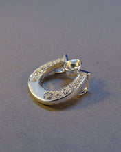 Load image into Gallery viewer, DISCOUNTED ITEM- Silver horse shoe pendant with CZ