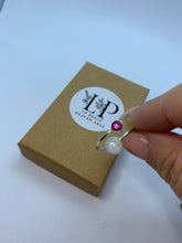 Load image into Gallery viewer, Adjustable two stone ring
