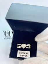 Load image into Gallery viewer, Tessa twisted heart ring in silver (rope effect)