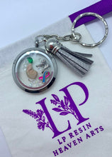 Load image into Gallery viewer, Floating locket memorial keyring