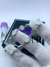 Load image into Gallery viewer, Round 10 stone bracelet silver