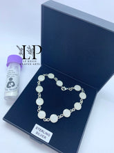 Load image into Gallery viewer, Round 10 stone bracelet silver