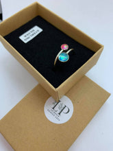 Load image into Gallery viewer, Adjustable two stone ring