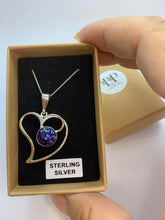 Load image into Gallery viewer, Open heart pendant silver