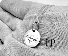 Load image into Gallery viewer, Engraving round disc pendant in silver
